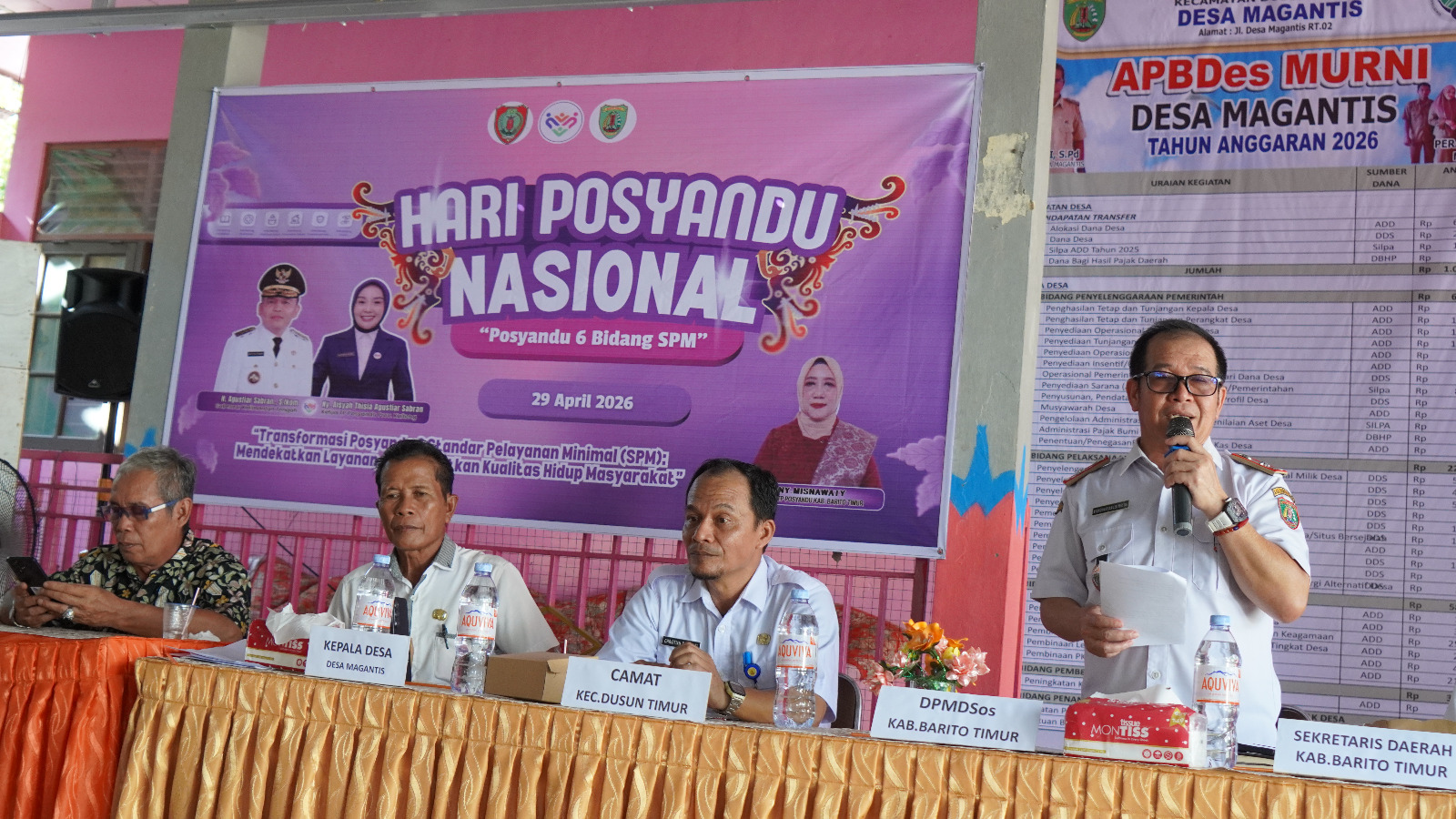 Sekda Bartim Tegaskan Posyandu Garda Terdepan, Peringatan Hari Posyandu Nasional di Magantis Berlangsung Lancar